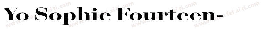 Yo Sophie Fourteen字体转换